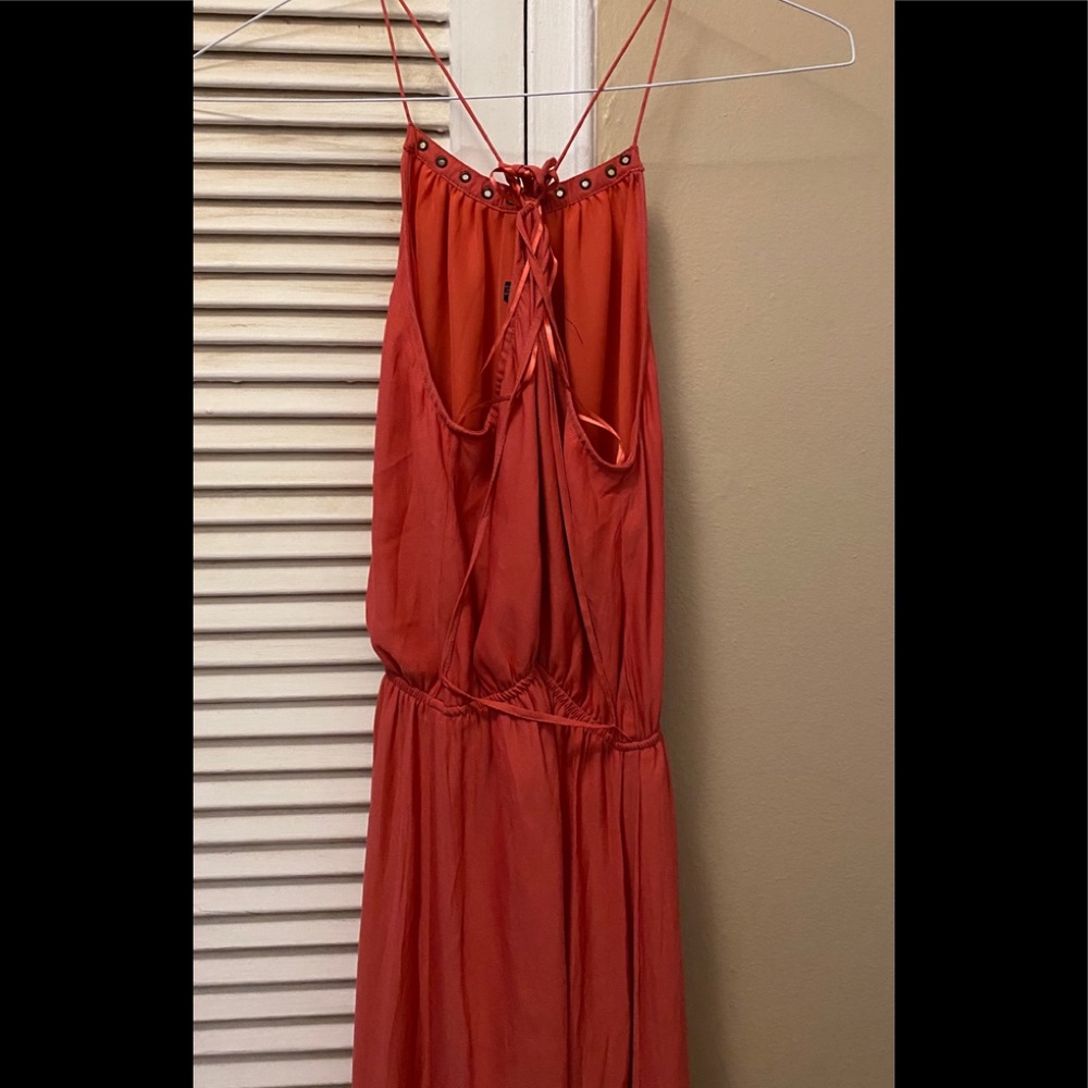 💕 Zara maxi dress coral color xs
